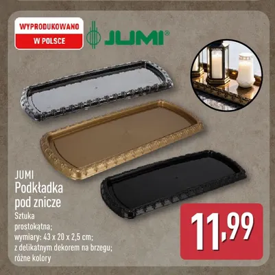 Podkładka pod znicze prostokątna Jumi promocja w Aldi