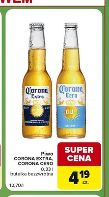 Piwo Corona Extra promocja w Carrefour Express