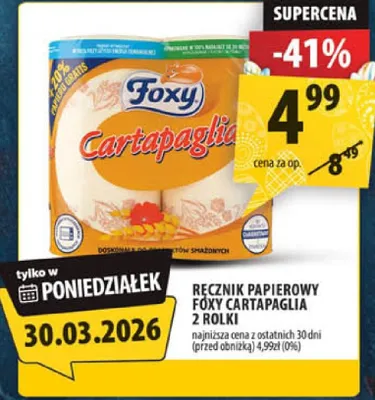 Ręcznik papierowy Foxy Cartapaglia z rolki promocja w Arhelan