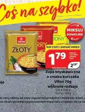 Zupa błyskawiczna o smaku kurczaka Vifon Złoty promocja w Delfin