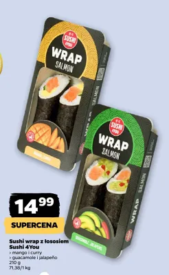Sushi wrap z łososiem guacamole i jalapeño 210 g promocja w Netto