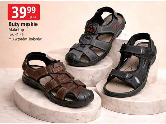 Buty męskie Maketop roz. 41-46 mix wzorów i kolorów promocja w Leclerc