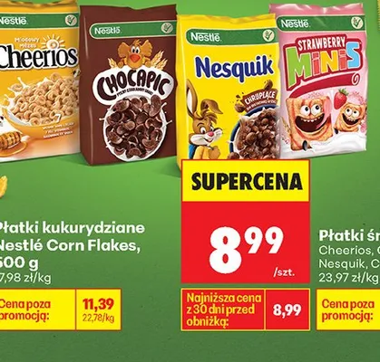 Płatki śniadaniowe Cini Minis Strawberry promocja w Biedronka