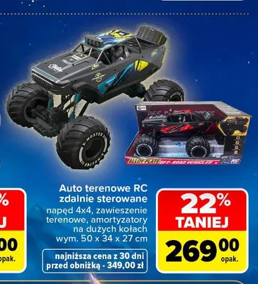 Auto terenowe RC zdalnie sterowane promocja w Carrefour