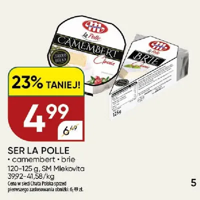 Ser brie La Polle Mlekovita promocja w Chata Polska