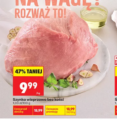 Szynka wieprzowa bez kości promocja w Biedronka