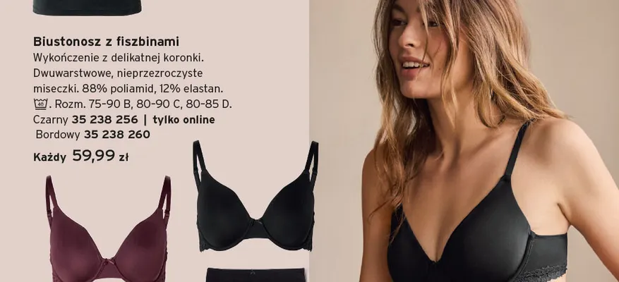 Biustonosz z fiszbinami Tchibo promocja w Tchibo