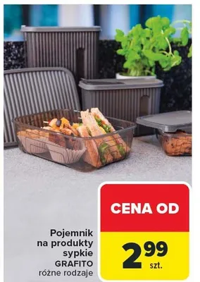 Pojemnik na produkty sypkie GRAFITO różne rodzaje promocja w Carrefour