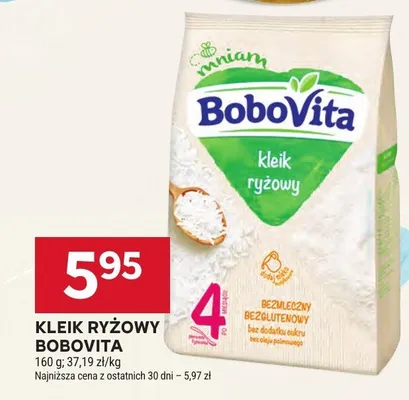 Kleik ryżowy BoboVita bezglutenowy promocja w Stokrotka