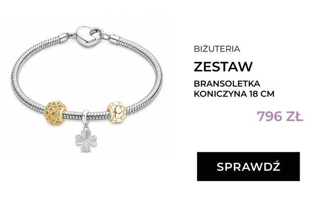 Zestaw bransoletka Koniczyna 18 cm Briju promocja w Briju