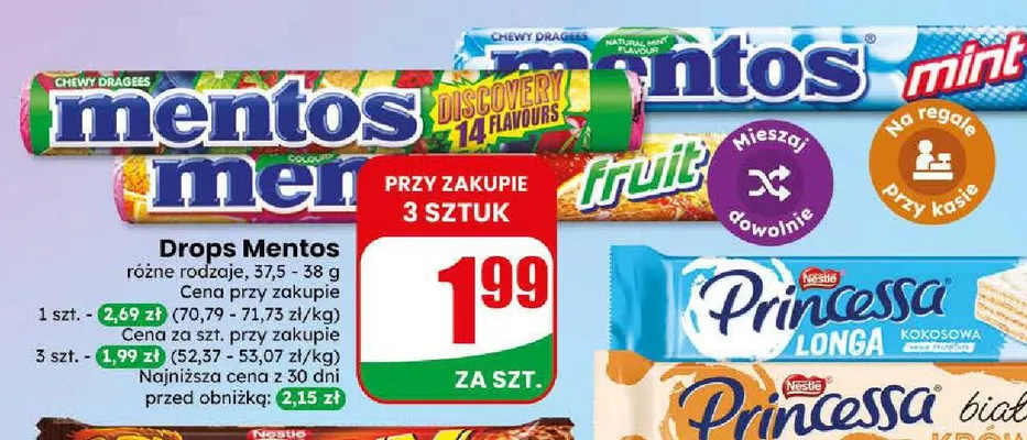 Drops Mentos promocja w Dino