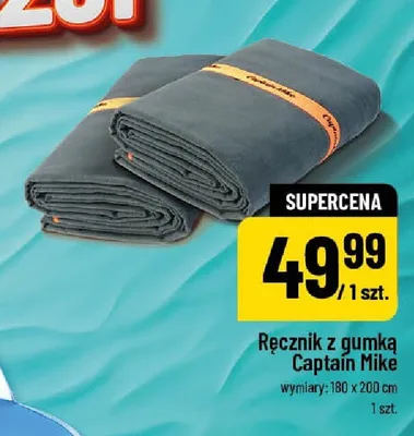 Ręcznik z gumką Captain Mike 180x200 cm promocja w POLOmarket