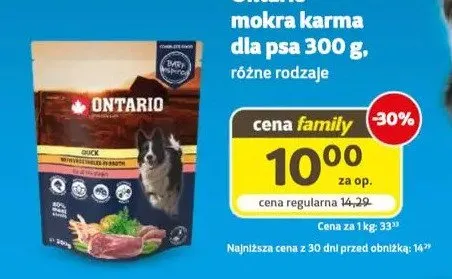 Mokra karma dla psa Ontario promocja w Super Zoo