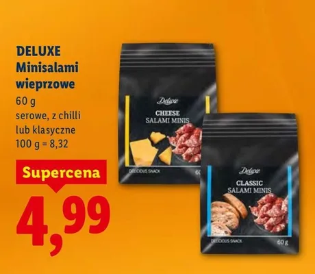 Minisalami wieprzowe serowe, z chilli lub klasyczne promocja w Lidl