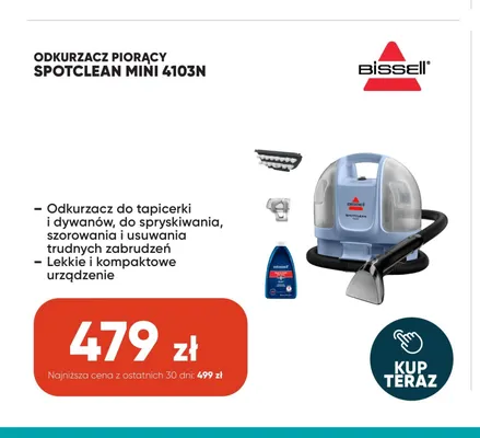 Odkurzacz piorący Bissell SPOTCLEAN MINI 4103N promocja w Max Elektro
