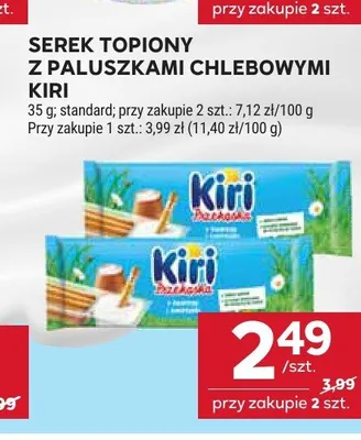 Serek topiony z paluszkami chlebowymi Kiri promocja w Stokrotka