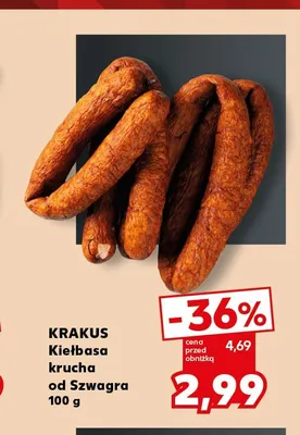 Kiełbasa krucha od Szwagra Krakus promocja w Kaufland