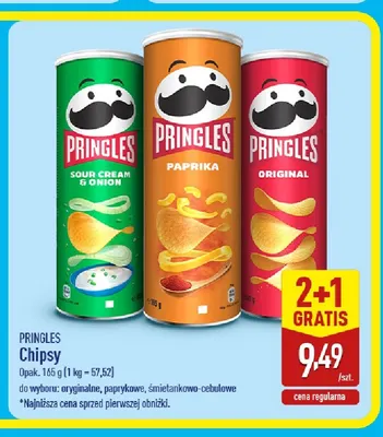 Chipsy oryginalne Pringles promocja w Aldi