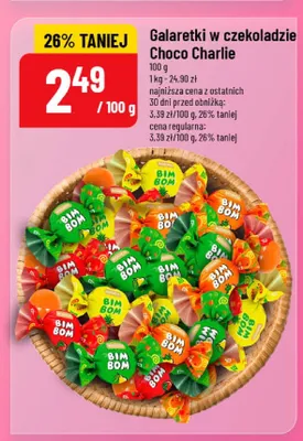 Galaretki w czekoladzie Choco Charlie promocja w POLOmarket