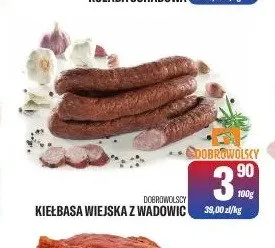 Kiełbasa Wiejska z Wadowic Dobrowolscy promocja w Tomi Markt