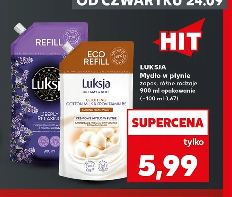 Mydło w płynie zapas Luksja promocja w Kaufland