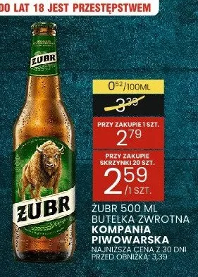 Piwo Żubr promocja w Wafelek