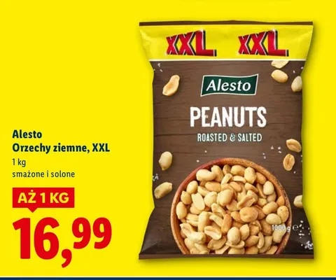 Orzechy ziemne smażone i solone promocja w Lidl