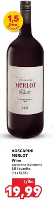 Wino czerwone wytrawne Voscarini Merlot Veneto promocja w Kaufland