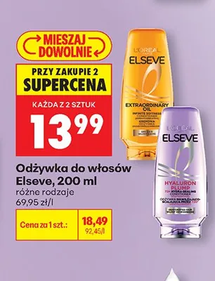 Odżywka do włosów Elseve Extraordinary Oil promocja w Biedronka