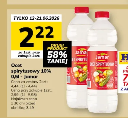 Ocet spirytusowy 10% Jamar promocja w Hitpol