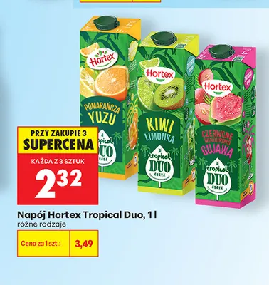 Napój Hortex Tropical Duo promocja w Biedronka