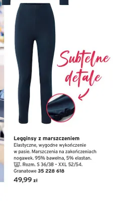 Legginsy damskie z marszczeniem promocja w Tchibo