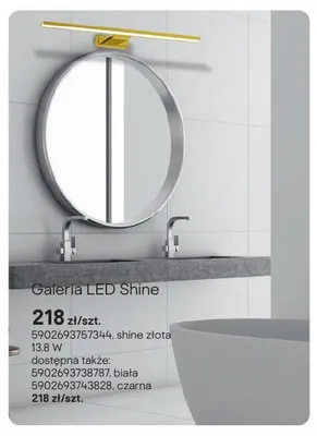 Galeria LED Shine złota promocja w Castorama
