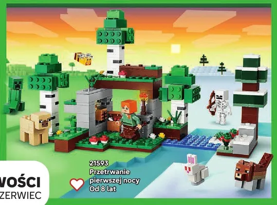Klocki LEGO Minecraft 21593 Przetrwanie pierwszej nocy promocja w LEGO