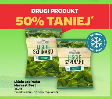 Liście szpinaku Harvest Best promocja w Netto