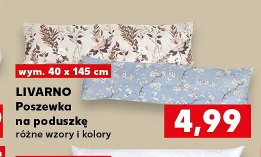 Poszewka na poduszkę Livarno 40x145 cm promocja w Kaufland