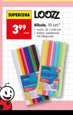 Bibuła marszczona klasyczna LOOZZ promocja w Biedronka