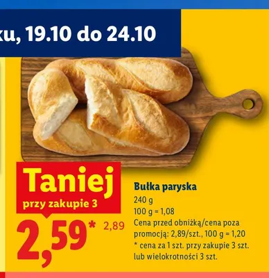 Bułka paryska promocja w Lidl