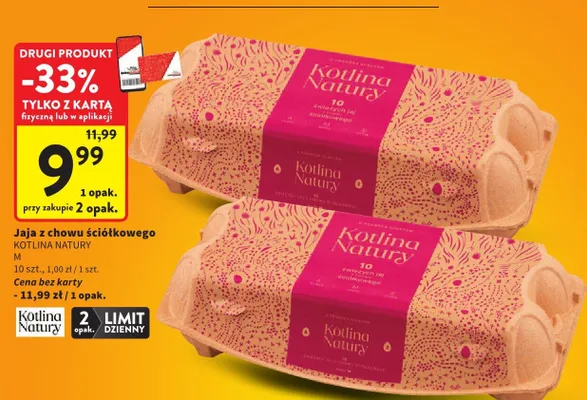 Jaja z chowu ściółkowego Kotlina Natury M promocja w Intermarche