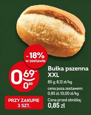 Bułka pszenna XXL promocja w Żabka