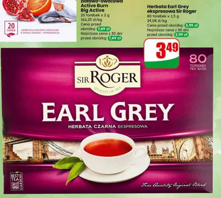 Herbata Earl Grey ekspresowa promocja w Dino