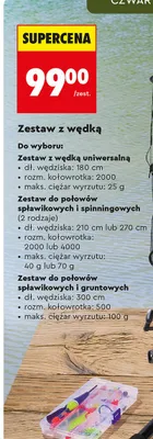 Zestaw z wędką uniwersalną promocja w Biedronka