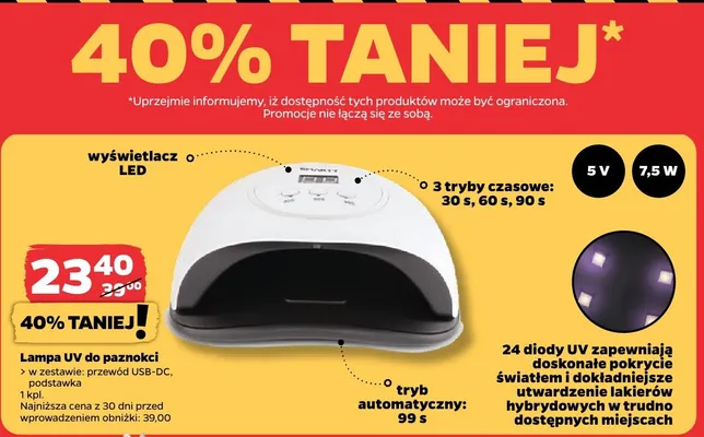 Lampa UV do paznokci Netto promocja w Netto