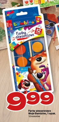 Farby akwarelowe Moje Bambino 12 kolorów promocja w Twój Market