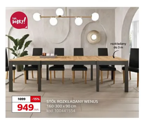 Stół rozkładany Wenus promocja w Komfort