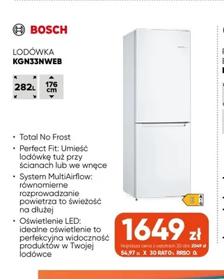 Lodówka KGN33NWEB Bosch promocja w Max Elektro