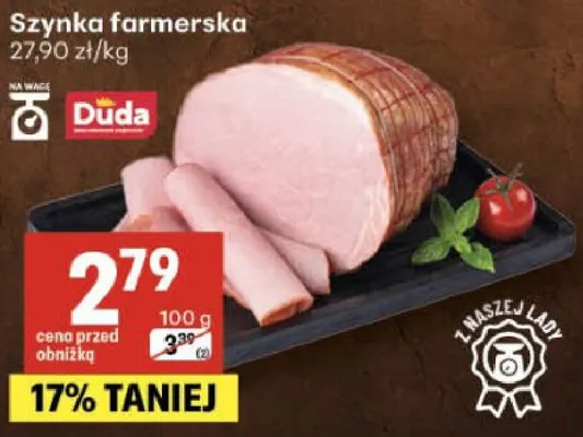 Szynka farmerska Duda promocja w Delikatesy Centrum