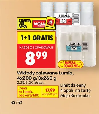 Wkłady do zniczy zalewane promocja w Biedronka