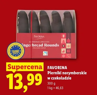 Pierniki norymberskie w czekoladzie Favorina promocja w Lidl