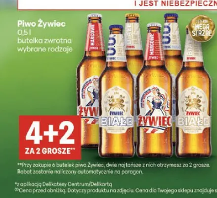 Piwo Żywiec promocja w Delikatesy Centrum